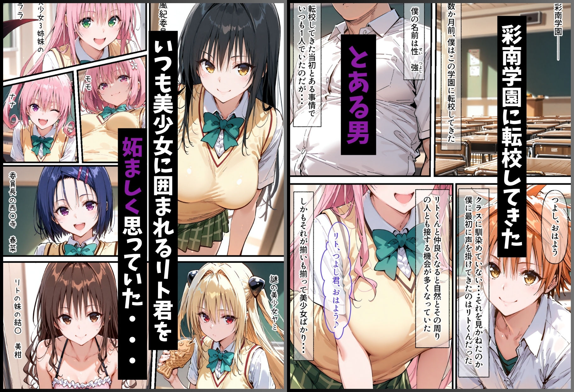 古手川が媚薬の影響で恍惚の表情を浮かべるTo LOVEる漫画の一場面